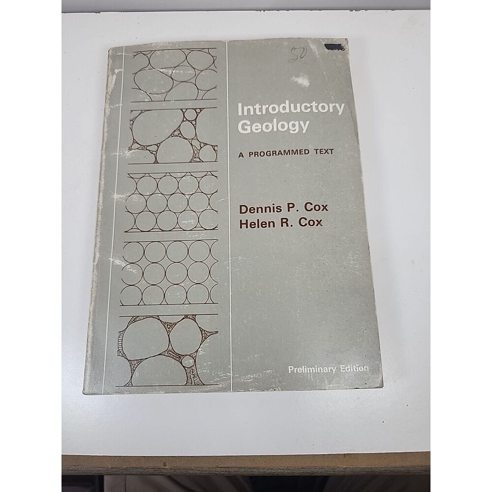 Rare - Introductory Geology A Programmed Text - Dennis P Cox & Helen P Cox